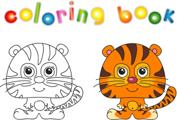 Funny and cute tiger