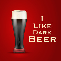 Vector Illustration I love beer