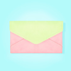 handbag isolated on blue background