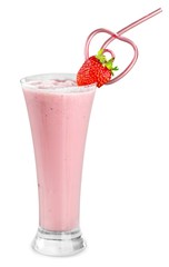 Smoothie, Milk Shake, Strawberry.