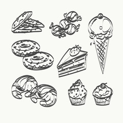  variety of sweets illustration