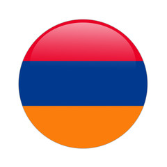Armenia flag button on white