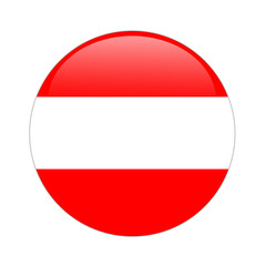 Austria flag button on white