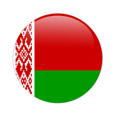 Belarus flag button on white