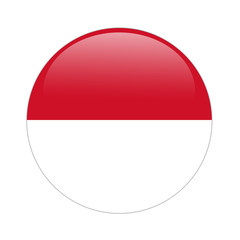 Monaco flag button on white