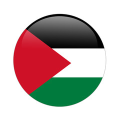 Palestine flag button on white