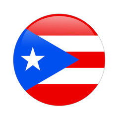 Puerto Rico flag button on white