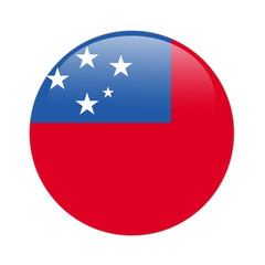 Samoa flag button on white