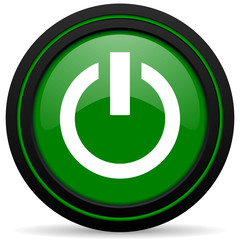 power green icon on off sign