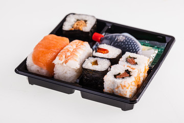 Fototapeta na wymiar Isolated Sushi box