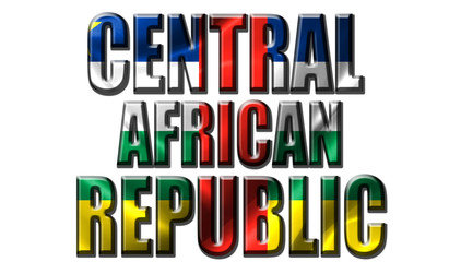 Text concept with Central African Republic waving flag