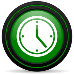 time green icon watch sign