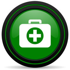 first aid green icon hospital green icon