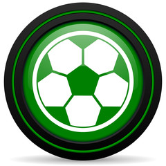 Obraz premium soccer green icon football sign