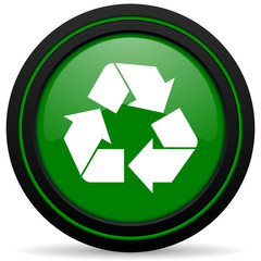 recycle green icon recycling sign