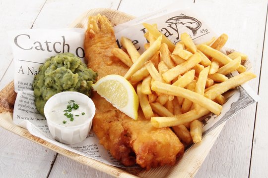 traditional British fish and chips