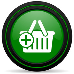 cart green icon shopping cart symbol