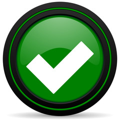 accept green icon check sign