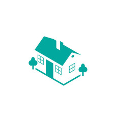 Abstract house real estate isolated on white background, logo de