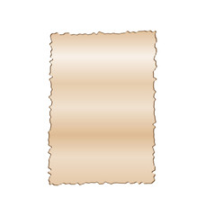 Obraz premium Vintage empty paper isolated on white background