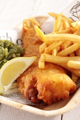 traditional British fish and chips