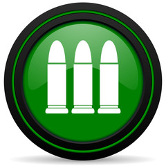 ammunition green icon weapoon sign