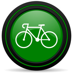 bicycle green icon bike sign