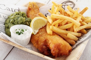 traditional British fish and chips