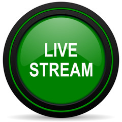 live stream green icon