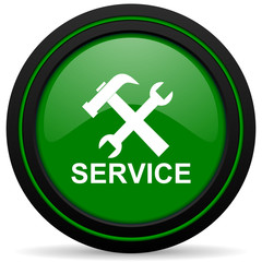 Obraz premium service green icon