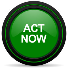 act now green icon