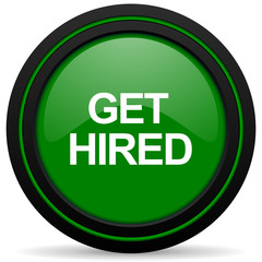 get hired green icon