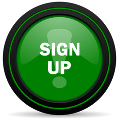 sign up green icon