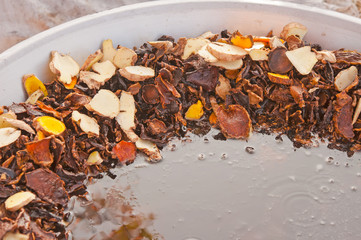 Thai herbal medicine  boiled in big pot