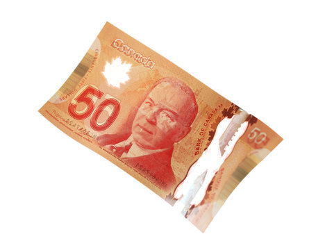 Canadian 50 Dollar, isolated on white