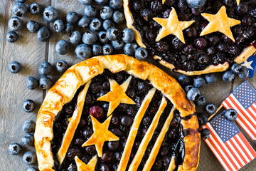 Blueberry pies.