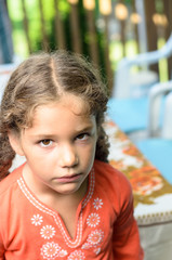 Obraz premium Unhappy little girl