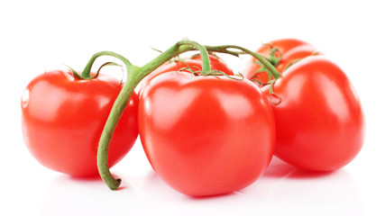 Group of cherry tomatoes isolated on white