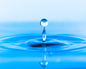 Fototapeta na wymiar Blue Water drop splash