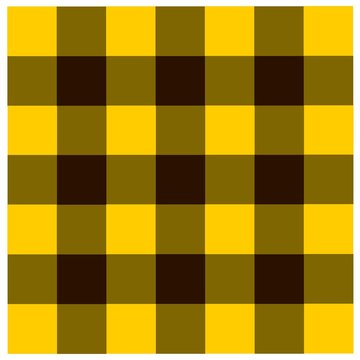 Yellow Black Checkered Tablecloths Pattern