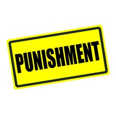 Punishment back stamp text on yellow background