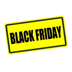 Black friday back stamp text on yellow background