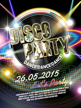 gorgeous disco party poster