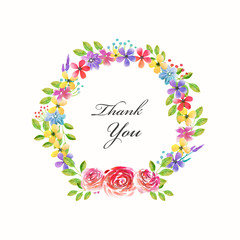 graceful watercolor floral frame