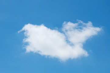 White cloud in the blue sky