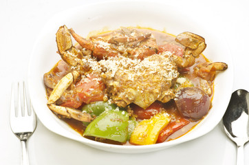 Yummy Crab curry with bell paper