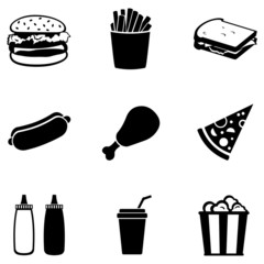Vector Set of Fast Food Icons