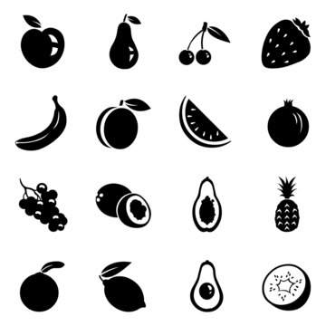 Vector Set of Fruit Icons