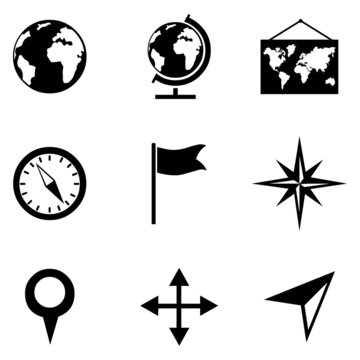 Vector Set of  Geography Icons.