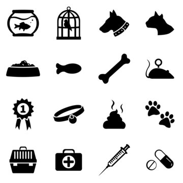 Vector Set of Pets Icons